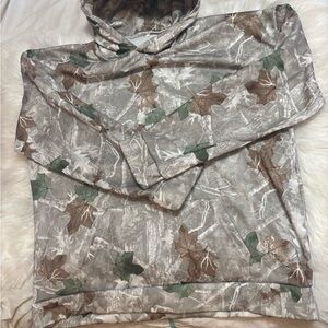 Camouflage Hoodie with Leaf Pattern